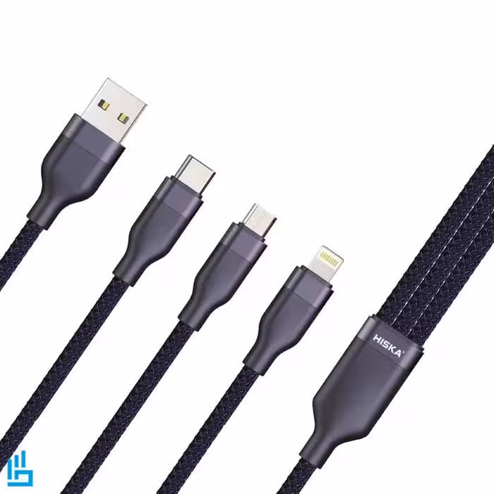 کابل شارژ سه کاره هیسکا HISKA LX32