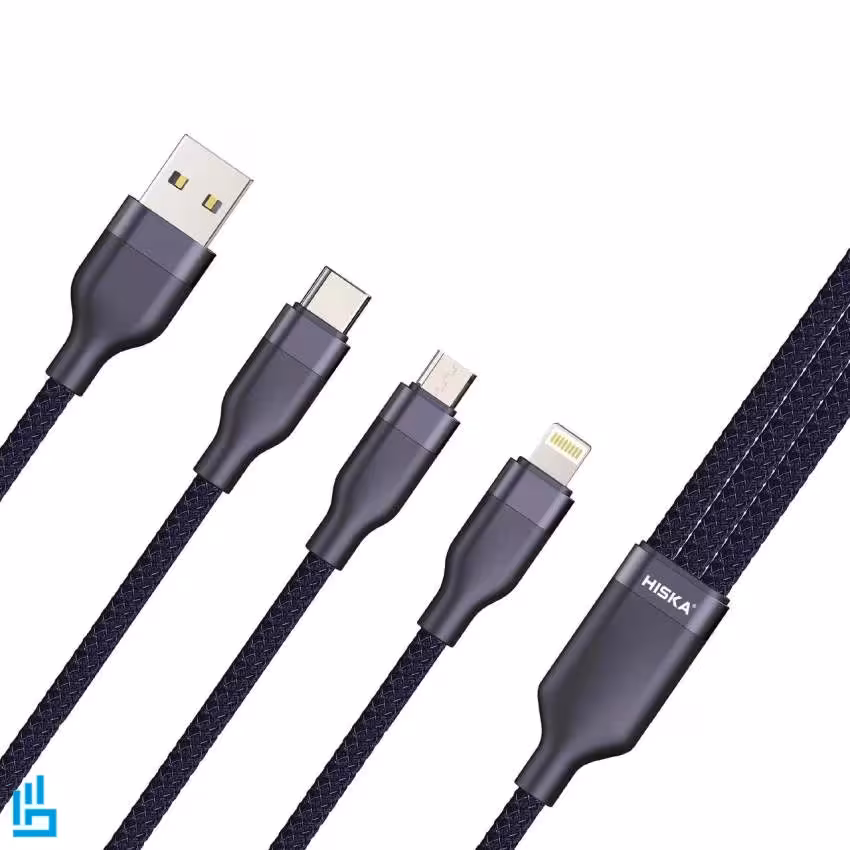 کابل شارژ سه کاره هیسکا HISKA LX32