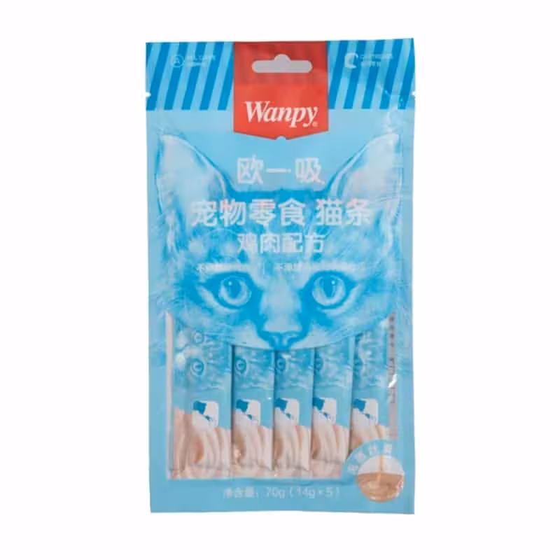 بستنی گربه ونپی مدل مرغ Treats chicken بسته 5 عددی