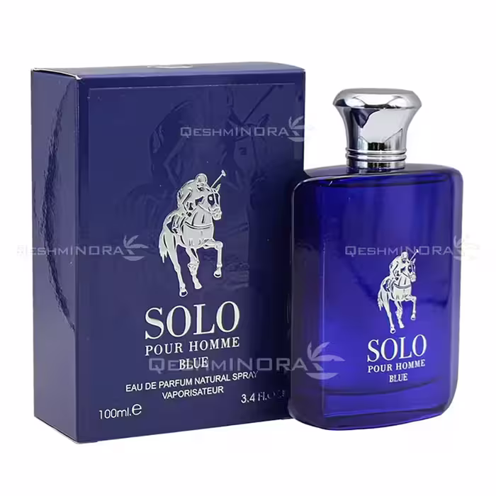 ادکلن سولو پور هوم بلو فرگرانس ورد Solo Blue Fragrance World - فروشگاه قشم اینورا