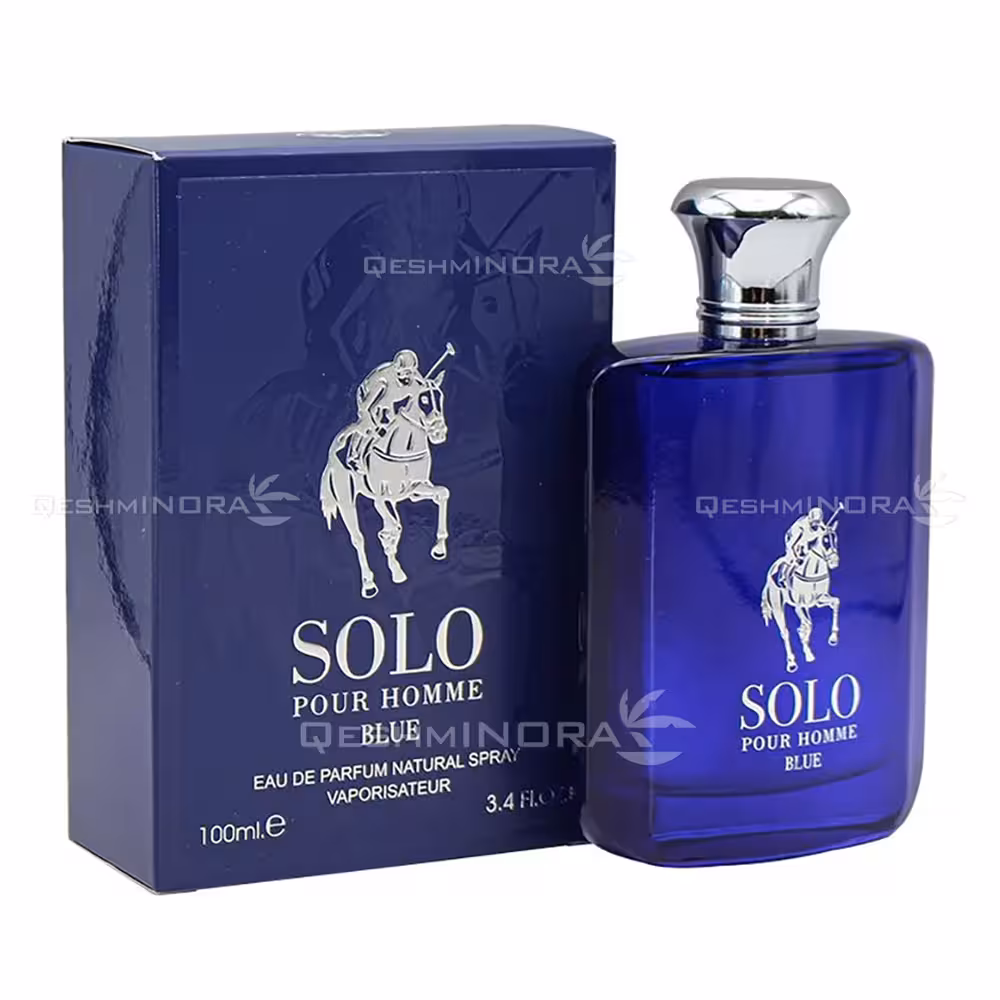 ادکلن سولو پور هوم بلو فرگرانس ورد Solo Blue Fragrance World - فروشگاه قشم اینورا