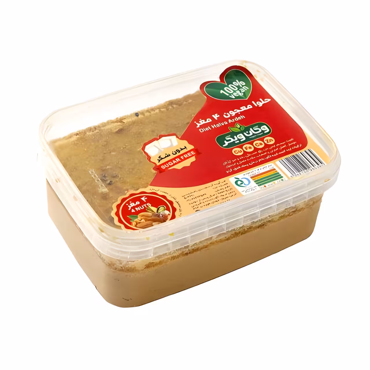 حلوا ارده رژیمی 4مغز وگان حجم 300گرم