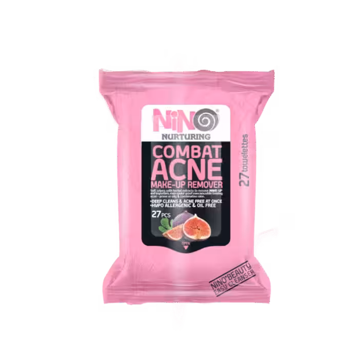 دستمال مرطوب آرايش پاک کن 27 برگ ضد آکنه نینو