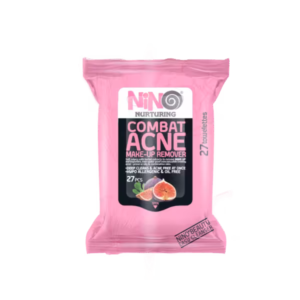 دستمال مرطوب آرايش پاک کن 27 برگ ضد آکنه نینو