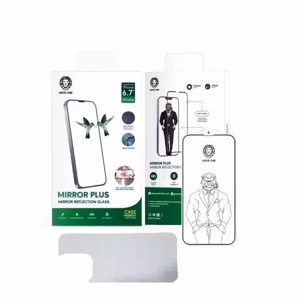 محافظ صفحه نمایش گرین مدل Mirror Plus مناسب برای گوشی موبایل اپل IPhone 13 Pro Max به همراه محافظ پشت گوشی