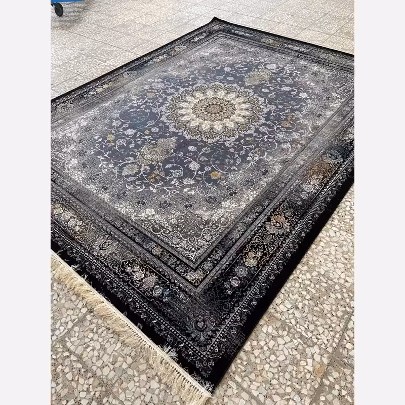 فرش ماشینی 700شانه کاشان طرح دریاسرمه ای 12متری(باارسال رایگان)