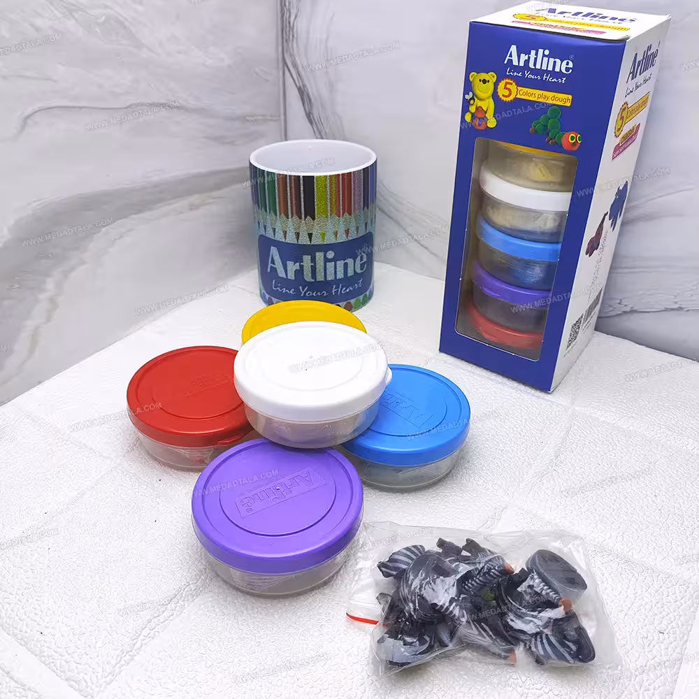 خمیر بازی 5 رنگ با پازل آرت لاین Artline 802C5