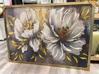 تابلو تکسچر برجسته طرح گل