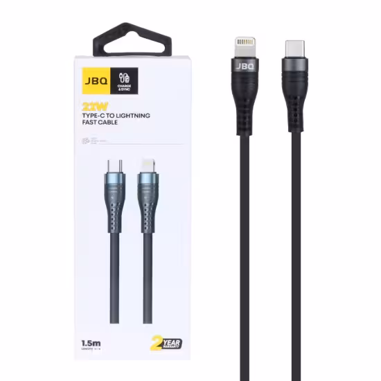 کابل تبدیل PD و فست شارژ Type-C to Lightning جی بی کیو مدل CA-655 به طول 1.5 متر