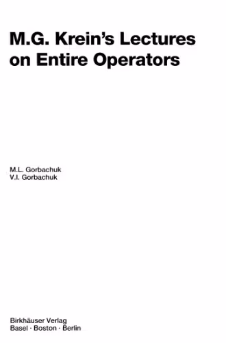 خرید و دانلود نسخه کامل کتاب M.G. Krein's lectures on entire operators
