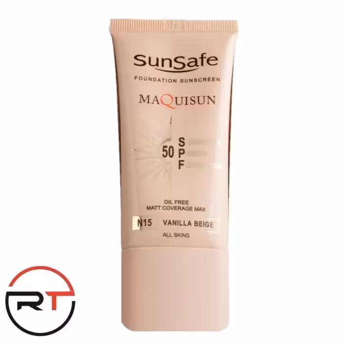 ضد آفتاب بژ وانیلی SPF50 فاقد چربی N15 سان سیف