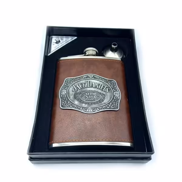 قمقمه جیبی تک چرم مدل جک دنیلز کد L510074