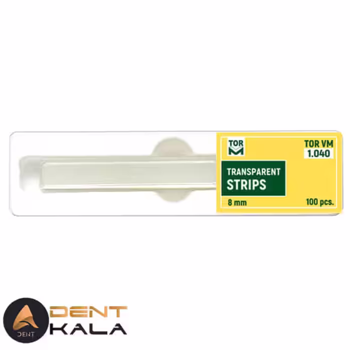 نوار شفاف برش خورده تور وی ام عرض 8 میلیمتری 100 عددی کد 1.040