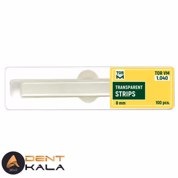 نوار شفاف برش خورده تور وی ام عرض 8 میلیمتری 100 عددی کد 1.040