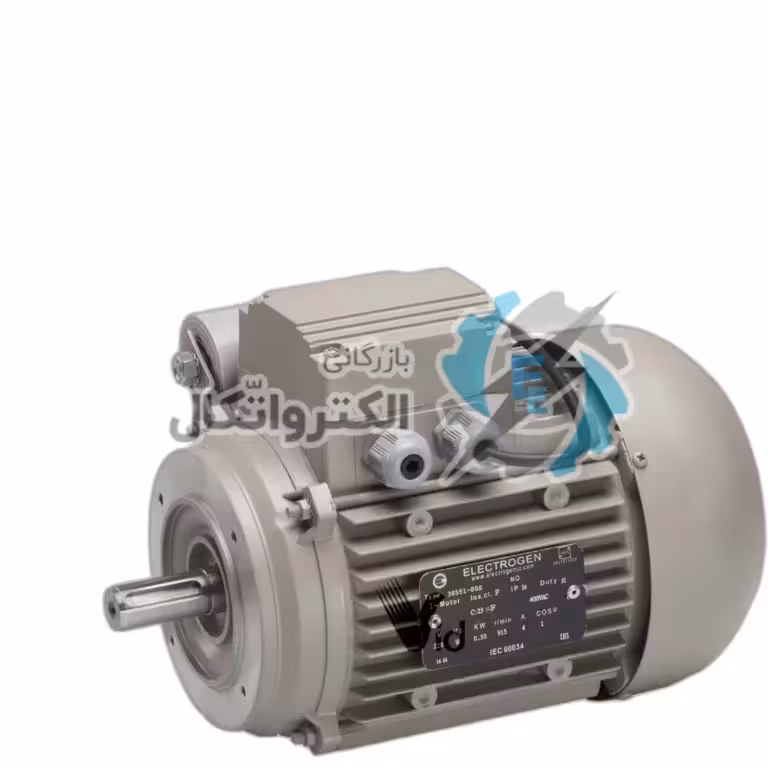 الکتروموتور تک فاز کلاج دار آلومینیومی 1500 دور الکتروژن CRS-1.5hp B14-90