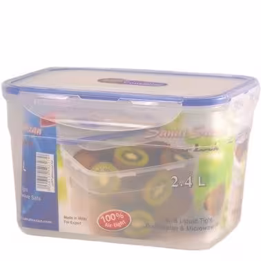 ظرف دربدار 2.4 لیتر مستطیل لیمون