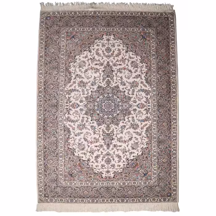 فرش دستباف شش متری مدل اردکان طرح شبنم کد 4030251