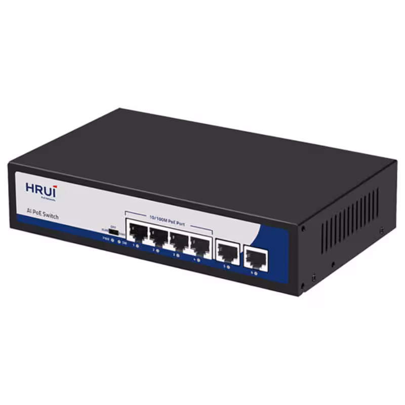 سوئیچ POE چهار پورت HRUI مدل HR900-AF-42N