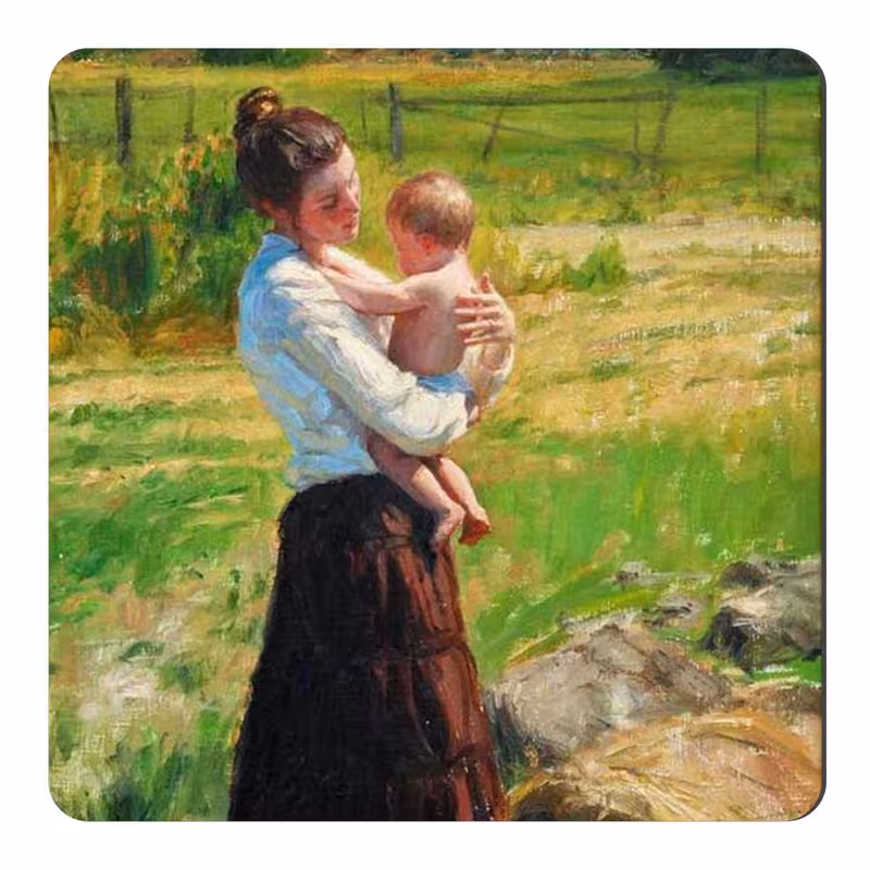 مگنت طرح مادر و کودک روستایی wmg784