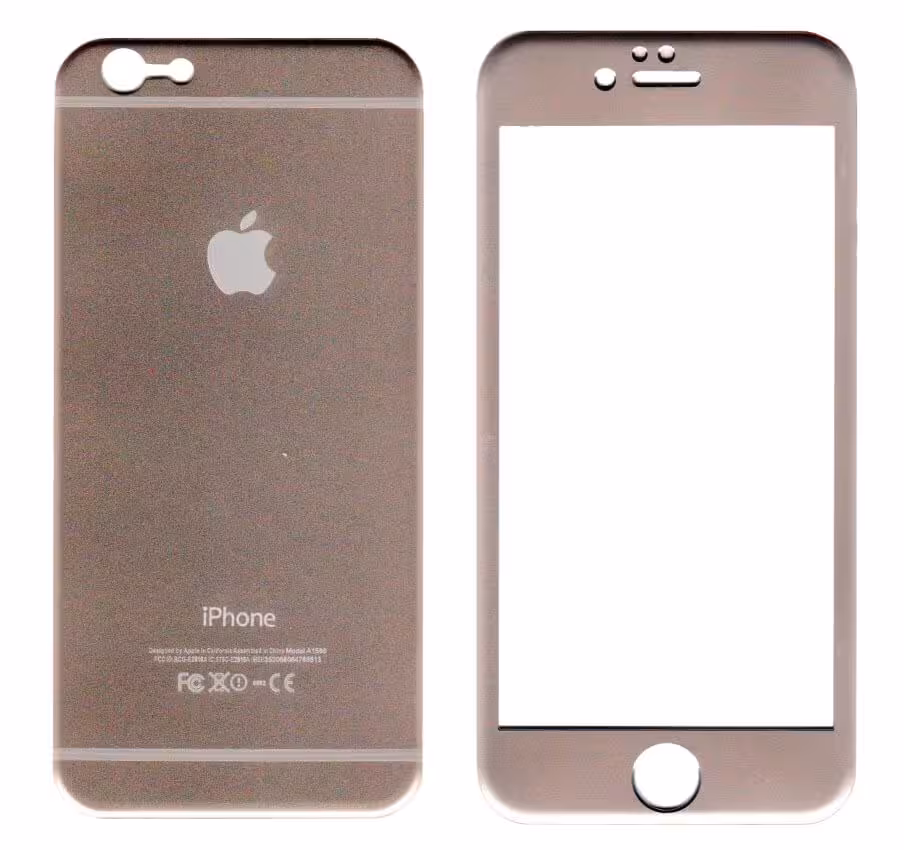 گلس تمام چسب فلزی آیفون 6/6S پشت و رو