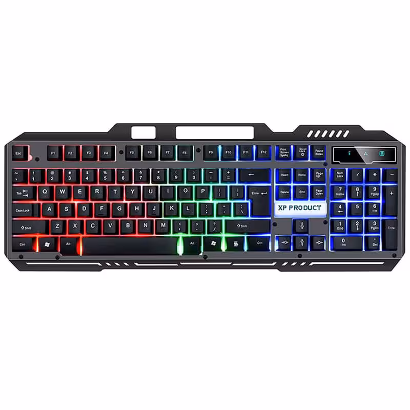 کیبورد گیمینگ ایکس پی-پروداکت مدل XP-10200K، سوییچ هیبریدی، Full-size، نورپردازی RGB | کالا مکس