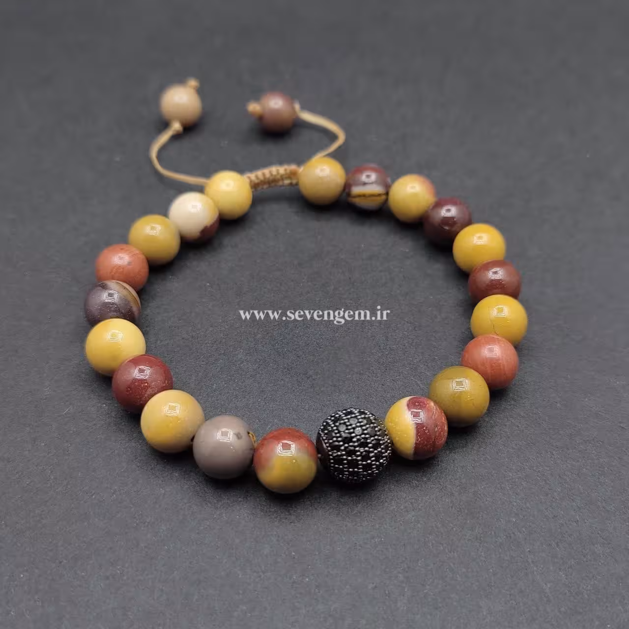 دستبند زنانه جاسپر موکائید (کدA758)