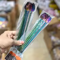 نی استیل قاشقی فرچه دار هفت رنگ