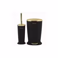 سطل و برس ونیز مشکی درب طلایی ایمن آب