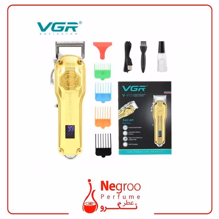 ماشین اصلاح موی سر و صورت وی جی ار مدل V-672