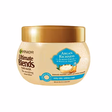ماسک مو بادام و روعن آرگان Ultimate Blends گارنیر حجم 300 میلی لیتر