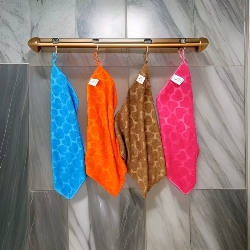 دستمال 40 در 40 میکروفایبر قلبی | amazonchi