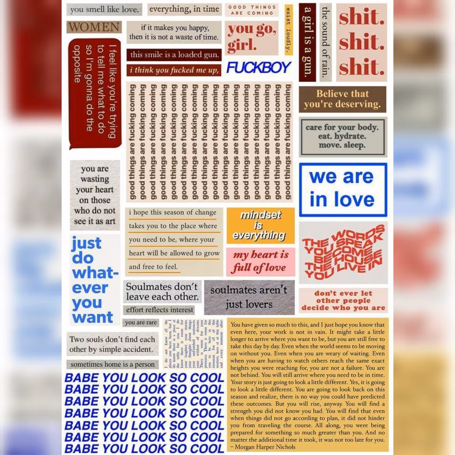 پوستر  متنی مناسب تزئین دیوار اتاق و گارد موبایل و غیره