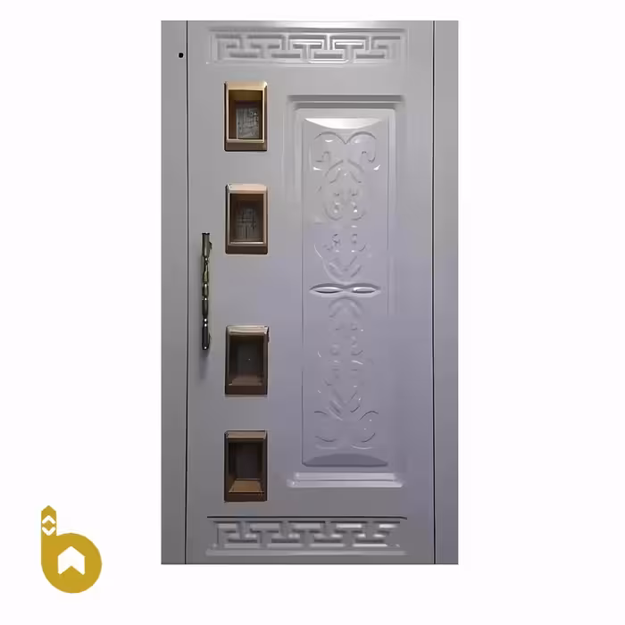 درب لولایی آسانسور | طرح گل فانتزی | عرض 70