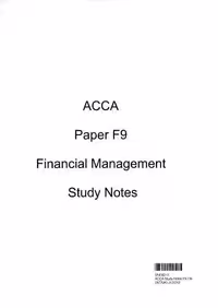 خرید و دانلود نسخه کامل کتاب ACCA F9 Financial Management Class Study notes