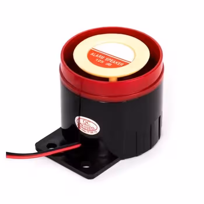 آژیر تک صدا با ولتاژ کاری 6 الی 15 ولت بلندی صدای 120 دسی بل 15 وات
