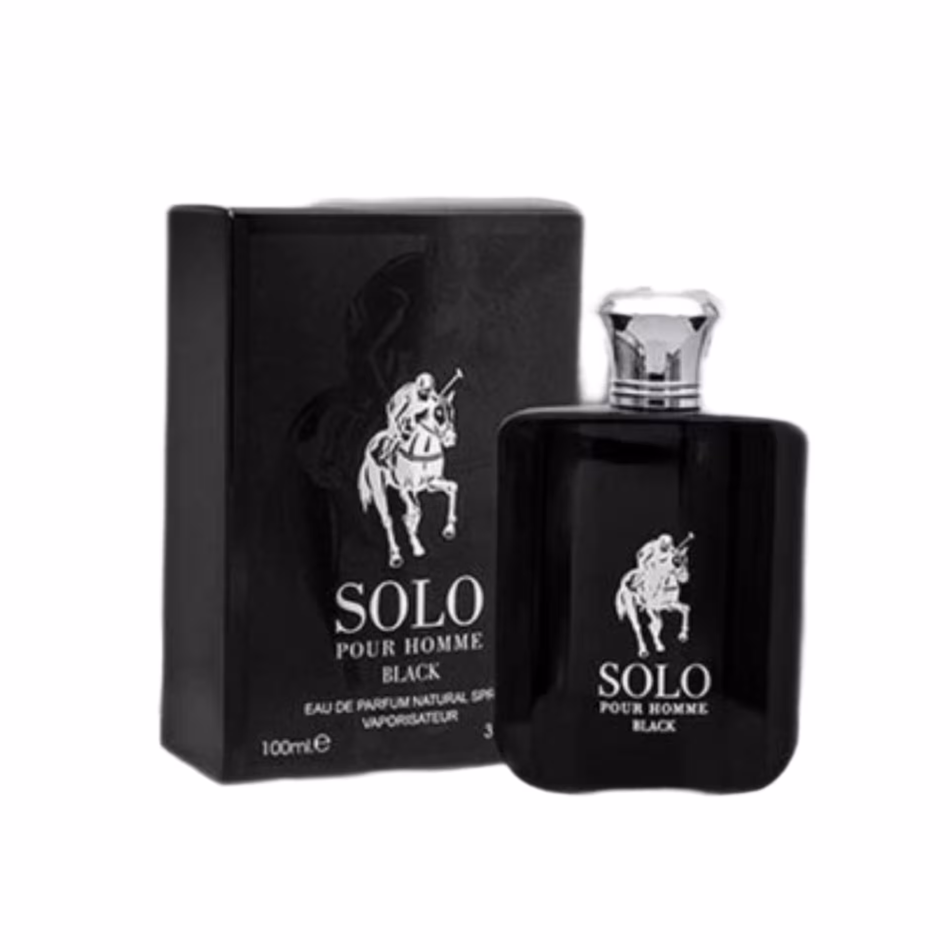 ادکلن مردانه فراگرنس ورد مدل سولو پور هوم بلک رایحه پولو مشکی حجم 100 میل