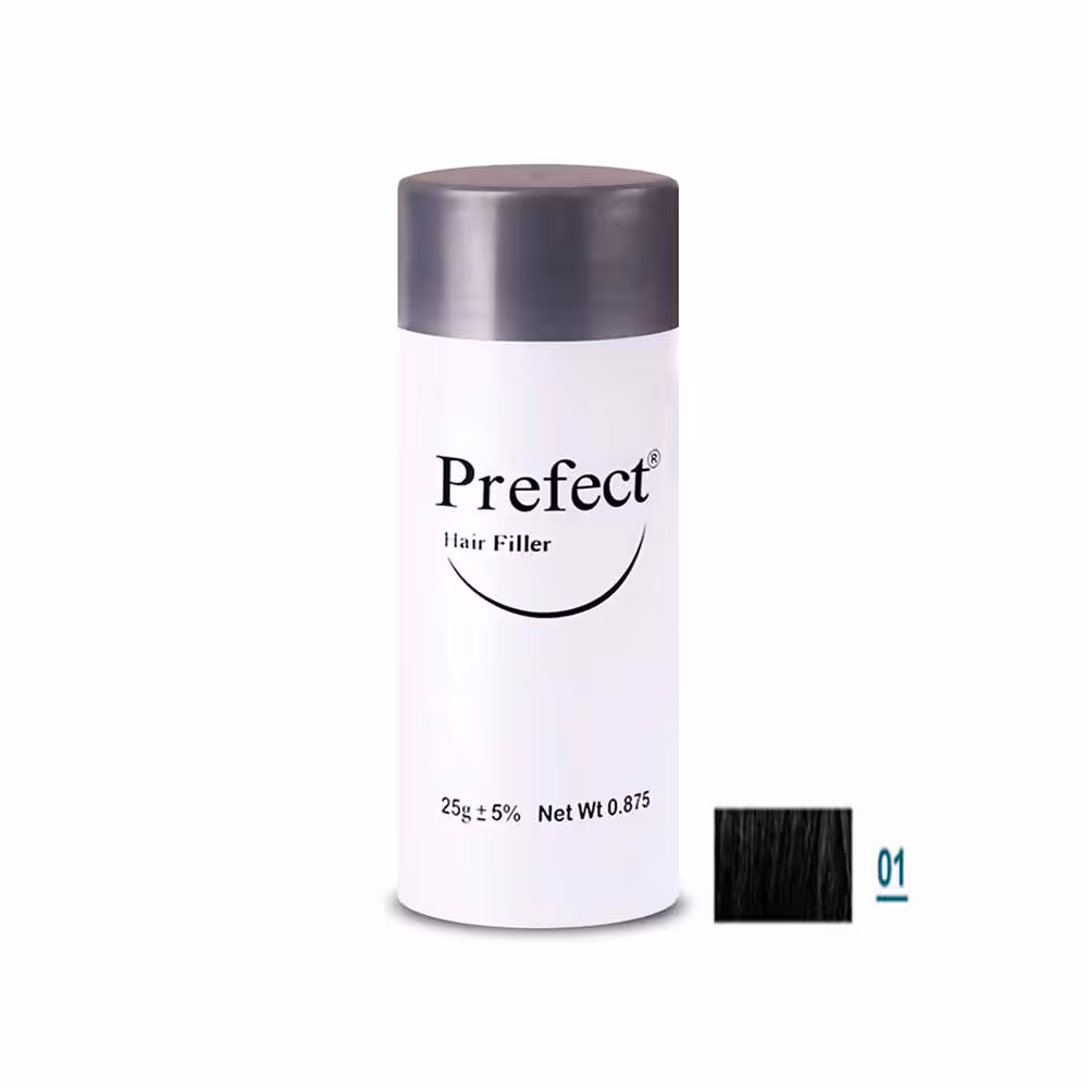 پودر پرپشت کننده مو پرفکت کد 01وزن 25گرم رنگ مشکی