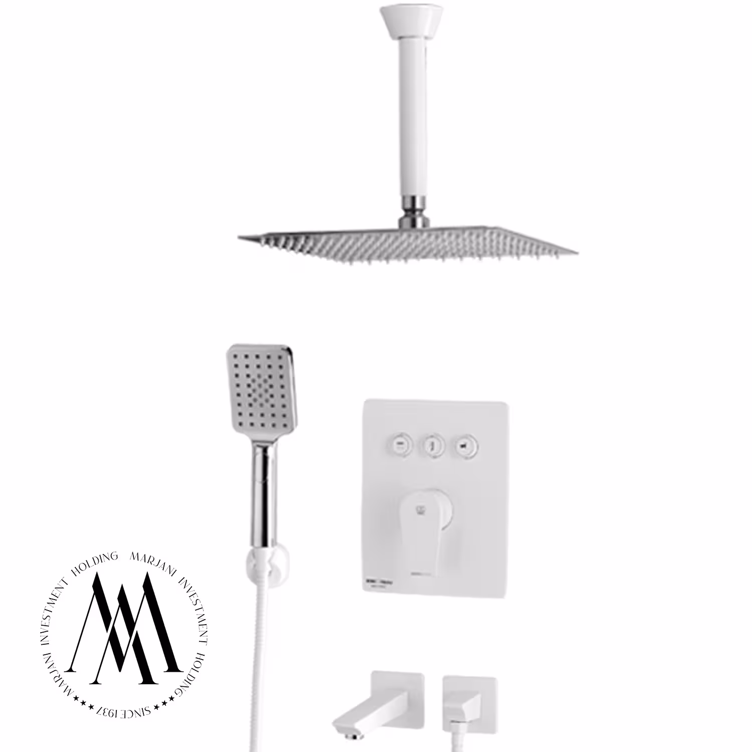 شیر حمام توکار kwc مدل ورونا تیپ 4 (سفید)