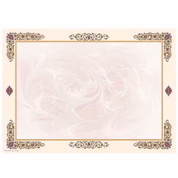 کاغذ ابروباد کد Y603 تذهیب دار چاپی (ابعاد 50*35)- بسته 5 عددی