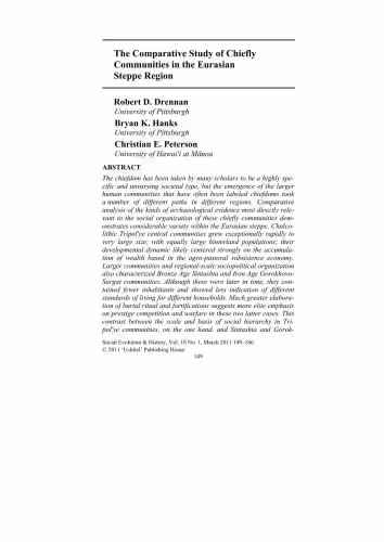 خرید و دانلود نسخه کامل کتاب The Comparative Study of Chiefly Communities in the Eurasian Steppe Region