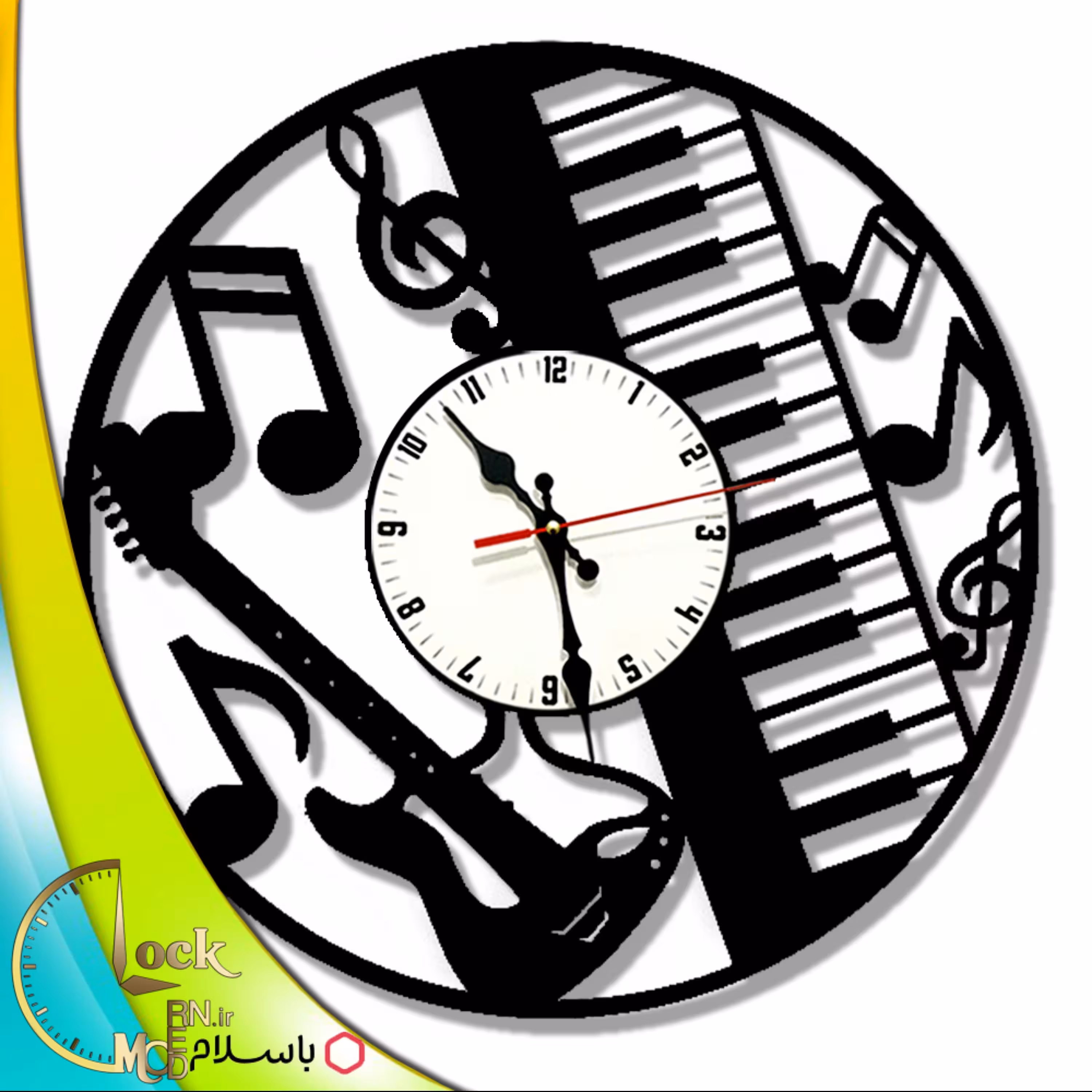 ساعت دیواری طرح موسیقی کد 640