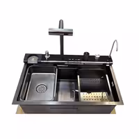 سینک آبشاری پیانویی 7 کلید پینگ استیل 304