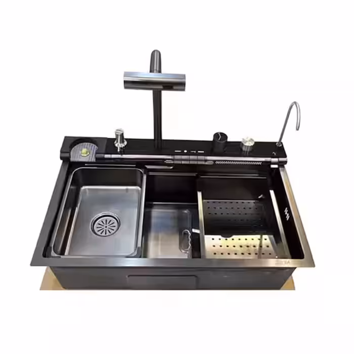 سینک آبشاری پیانویی 7 کلید پینگ استیل 304