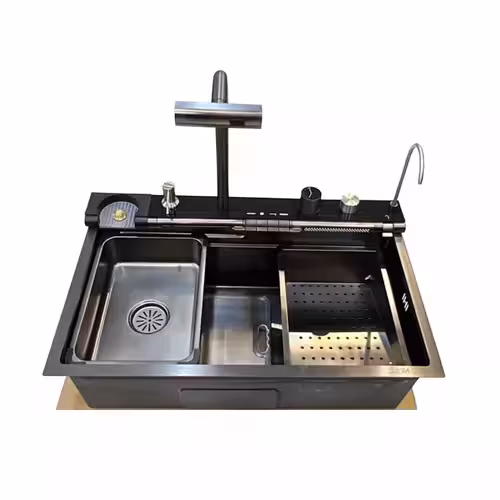 سینک آبشاری پیانویی 7 کلید پینگ استیل 304