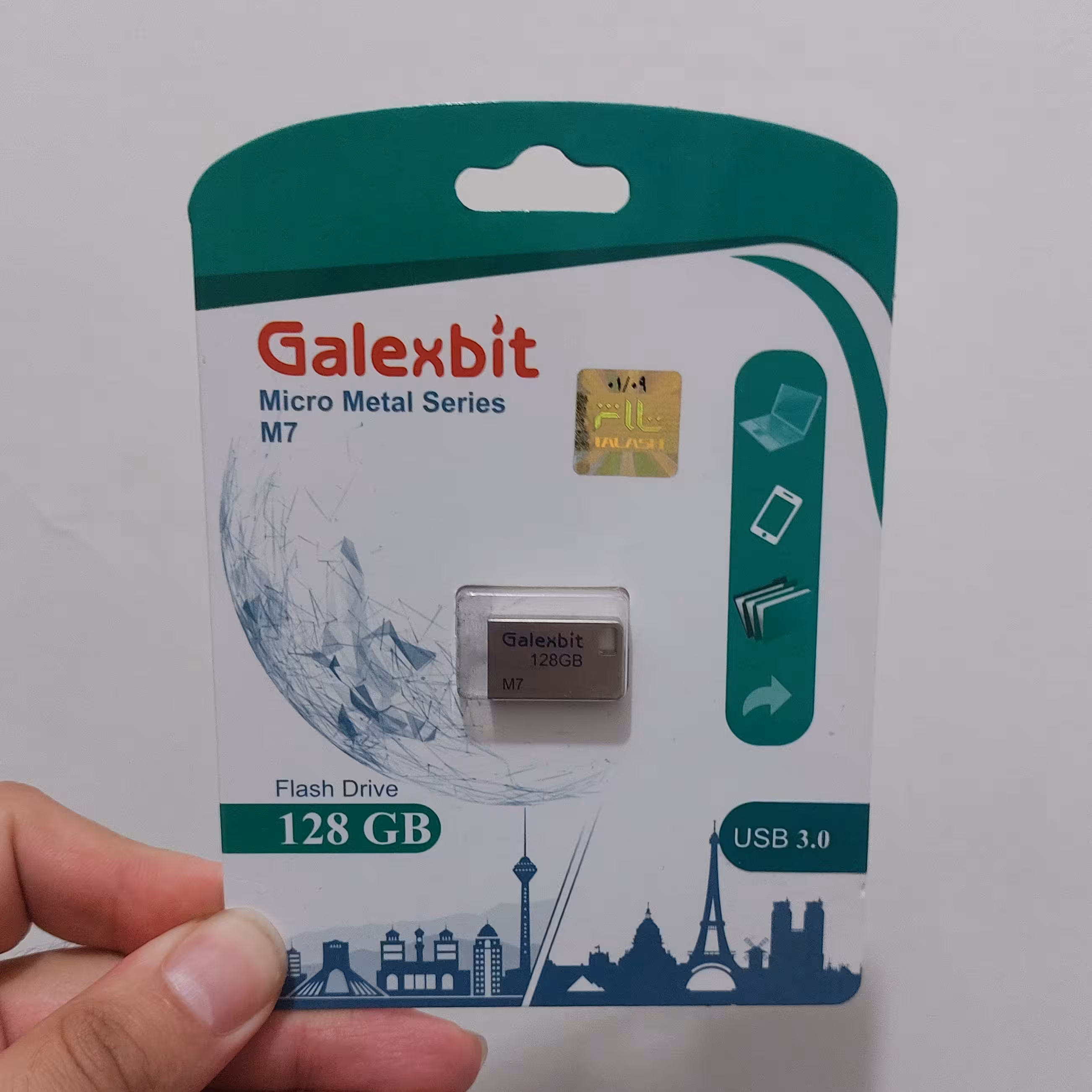 فلش مموری 128گیگ باسرعت بالا usb3.0 برند گلکسبیت مدل m7 باگارانتی