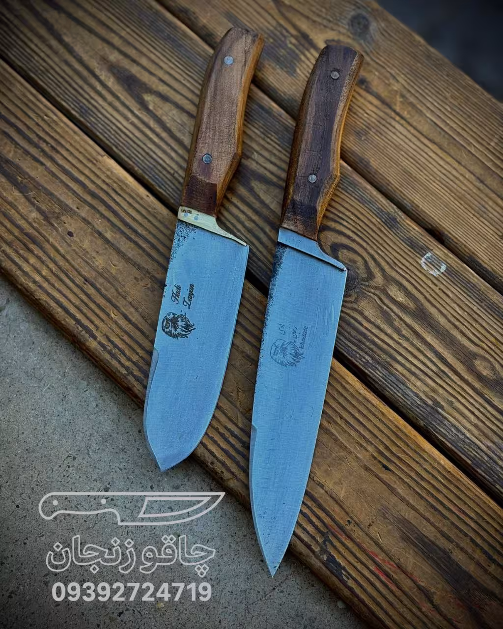 کارد قصابی زنجان راسته سلاخی فولادی بسته 2 تایی