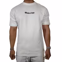 ست تیشرت و شلوارک بالنسیاگا سفید کد 1181197