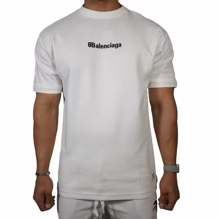 ست تیشرت و شلوارک بالنسیاگا سفید کد 1181197