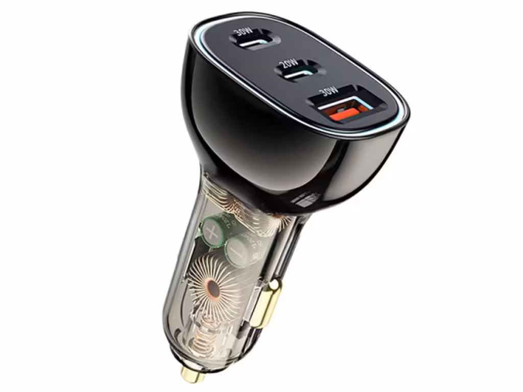 شارژر فندکی فست شارژ تایپ سی و یو اس بی 80 وات ویوو PC700