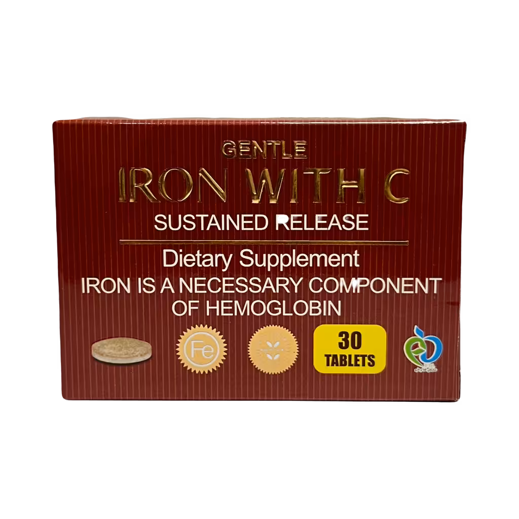 Gentle Iron with Vitamin C  Bronson  قرص پیوسته رهش آهن و ویتامین ث برونسون